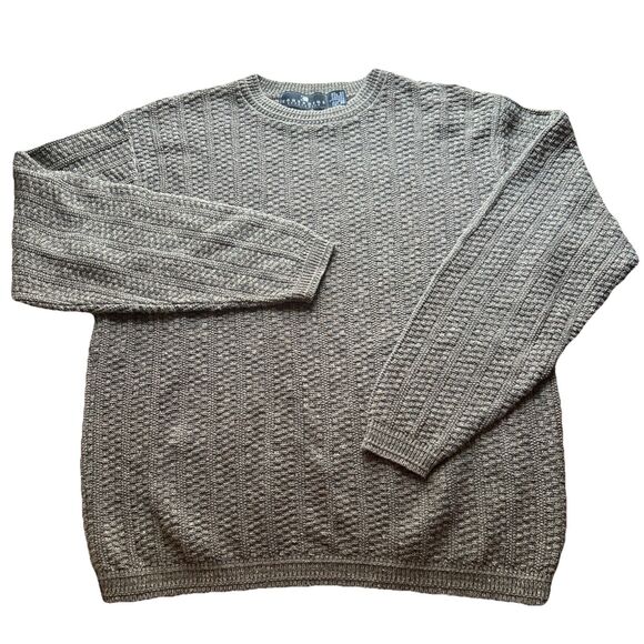 Vintage Consensus Sportswear Men’s L Hand Framed Grandpa Pullover Sweater USA 90 - Picture 2 of 5